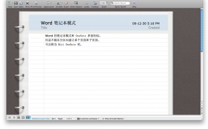 Word 笔记本模式