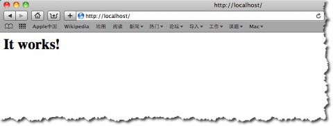 Mac OS X 启动 Apache 成功